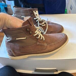 Cole Haan  Air Tan Lace Up Boat Yacht club Boots for men size 10.5 RARE